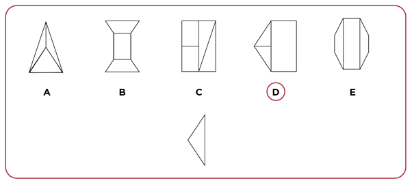 CAT4 Figure Recognition example question