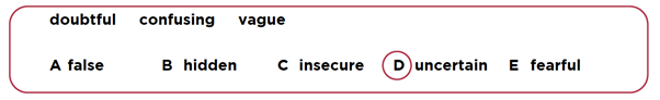 CAT4 Verbal Classification example question