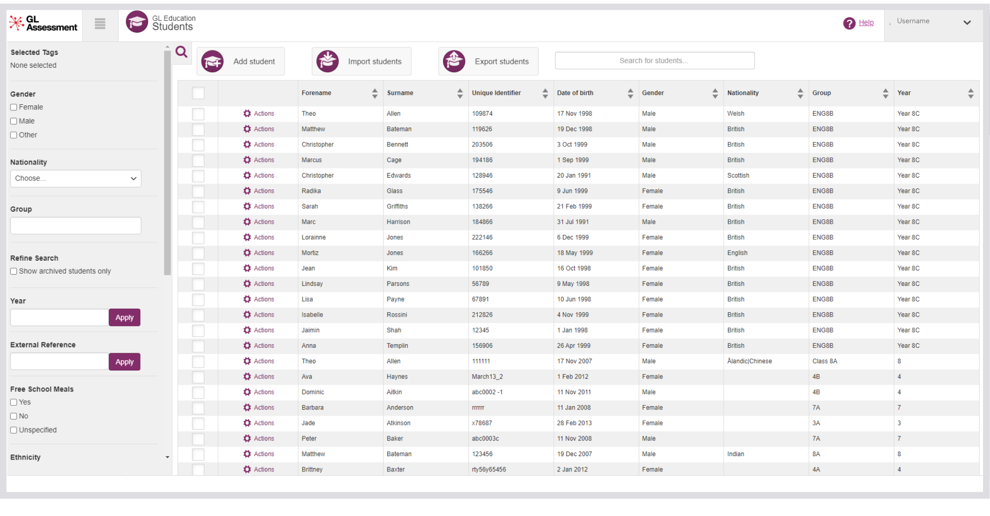 StudentList