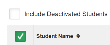 Select deactivated student